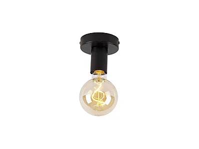 Plafonnier moderne noir 9 cm - Facil