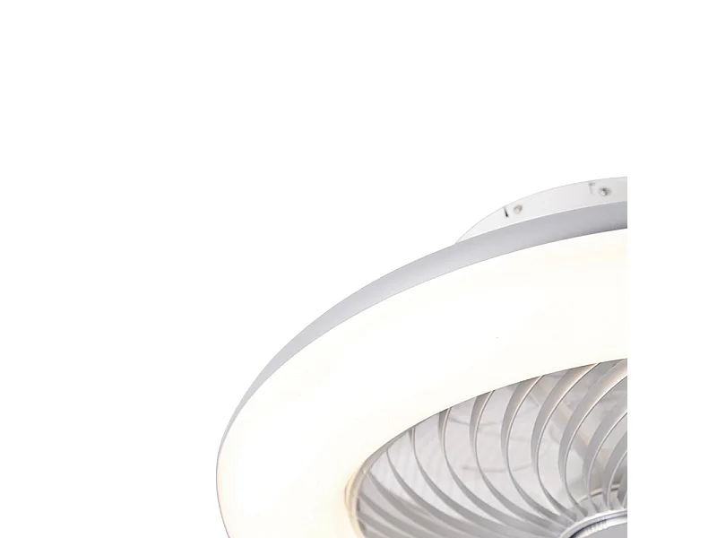 Ventilateur de plafond design argent dimmable - Clima
