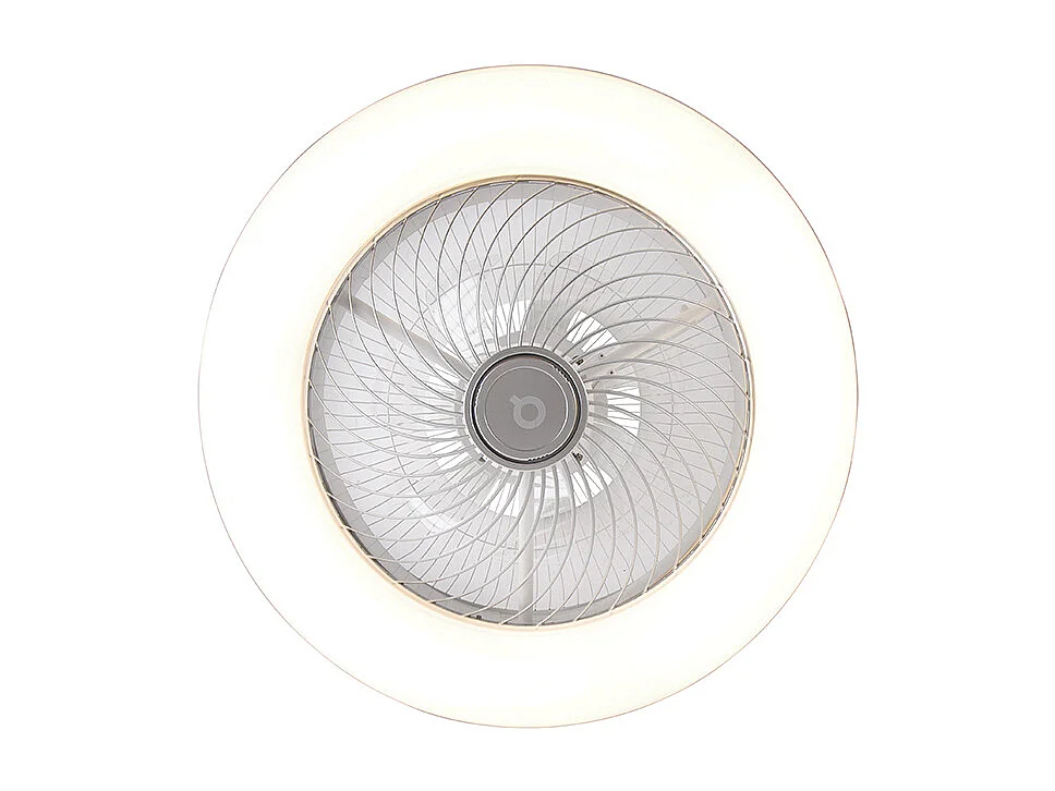 Ventilateur de plafond design argent dimmable - Clima