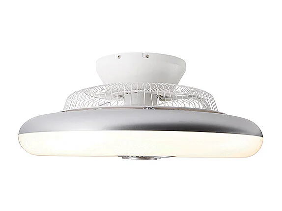 Ventilateur de plafond design argent dimmable - Clima