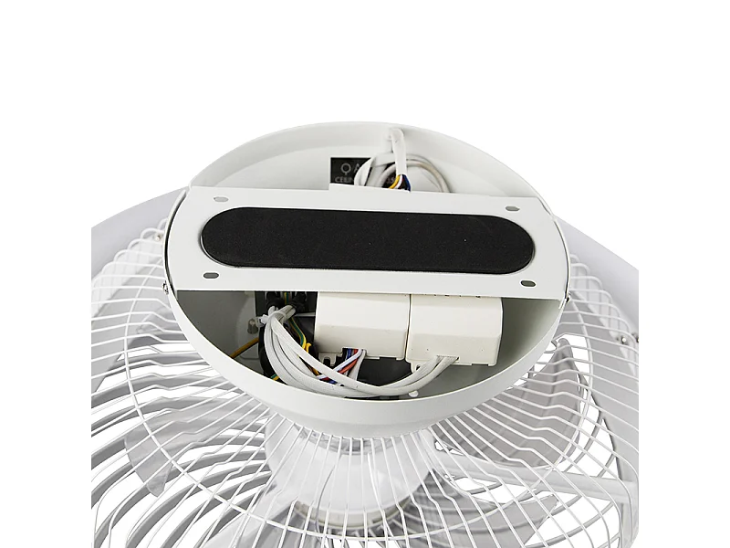 Ventilateur de plafond design argent dimmable - Clima