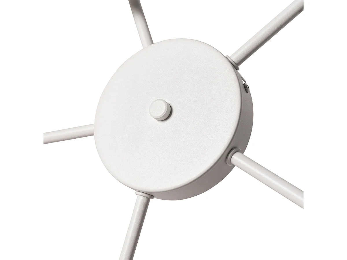 Plafonnier blanc, gris et marron 5 lumières - Multidrum