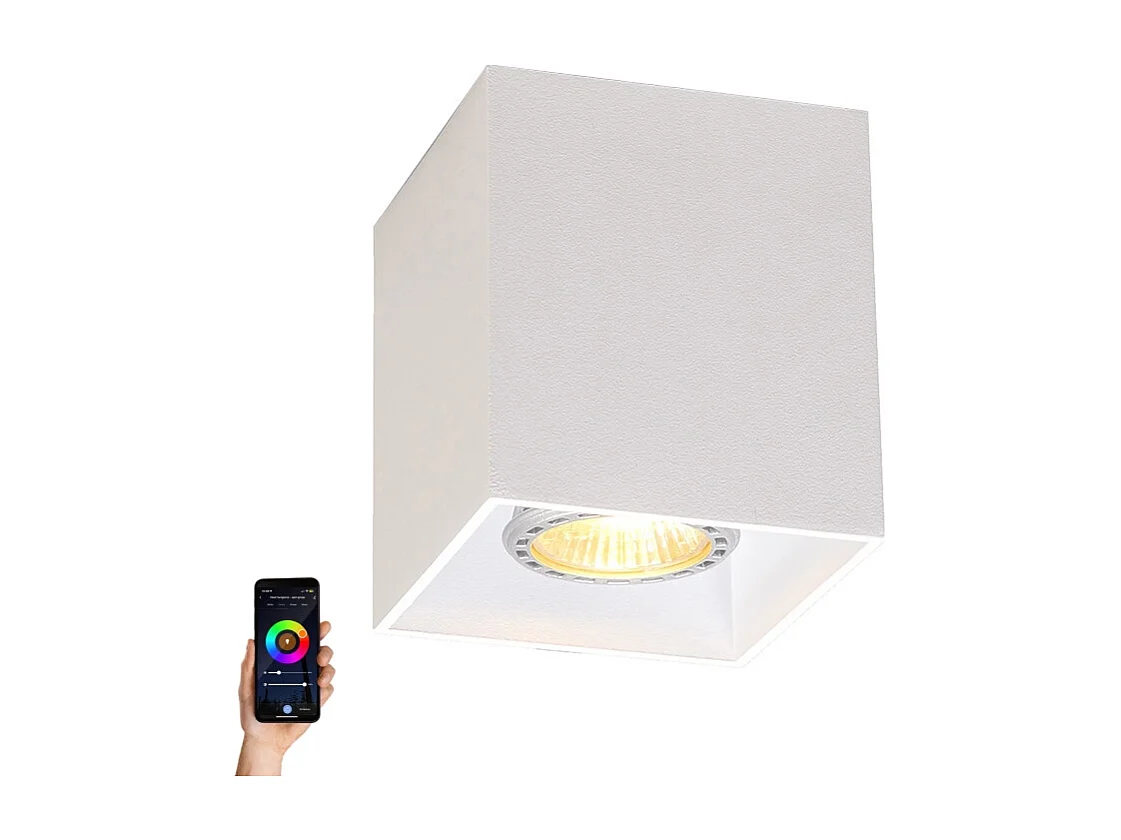Spot intelligent blanc avec WiFi GU10 - Qubo 1
