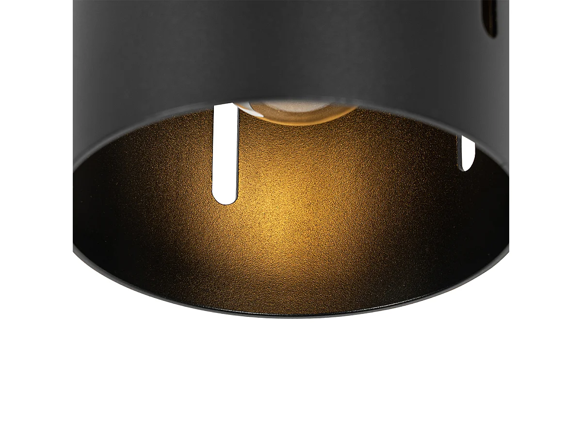 Plafonnier design noir avec effet de lumière - Yana