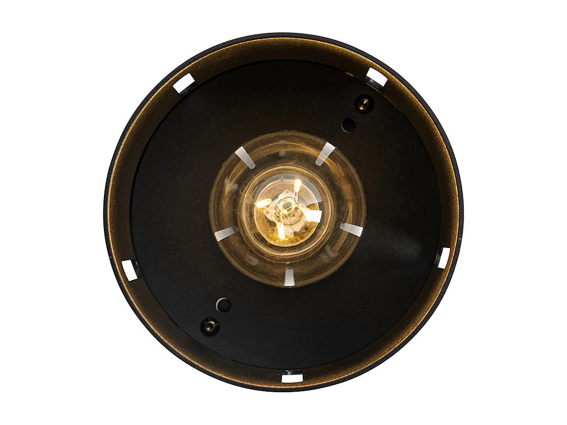 Plafonnier design noir avec effet de lumière - Yana