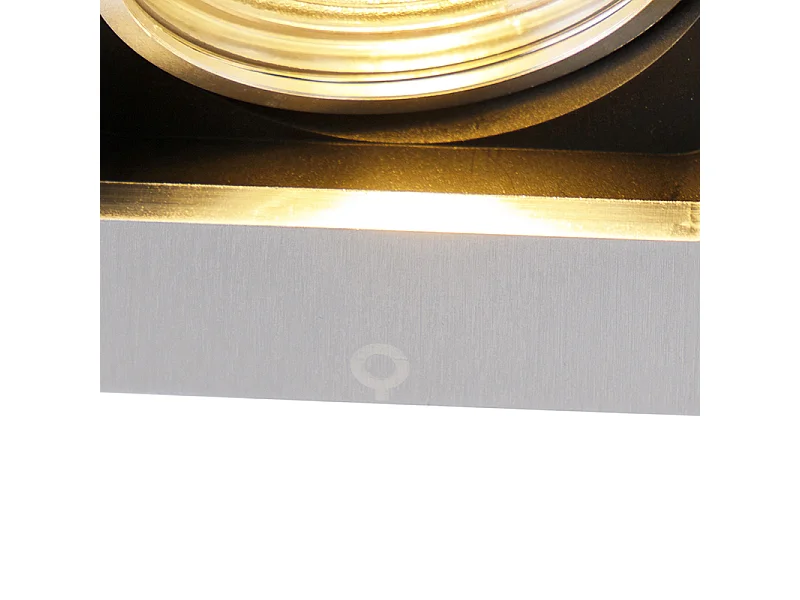 Spot encastrable intelligent aluminium avec WiFi GU10 inclinable - Qure