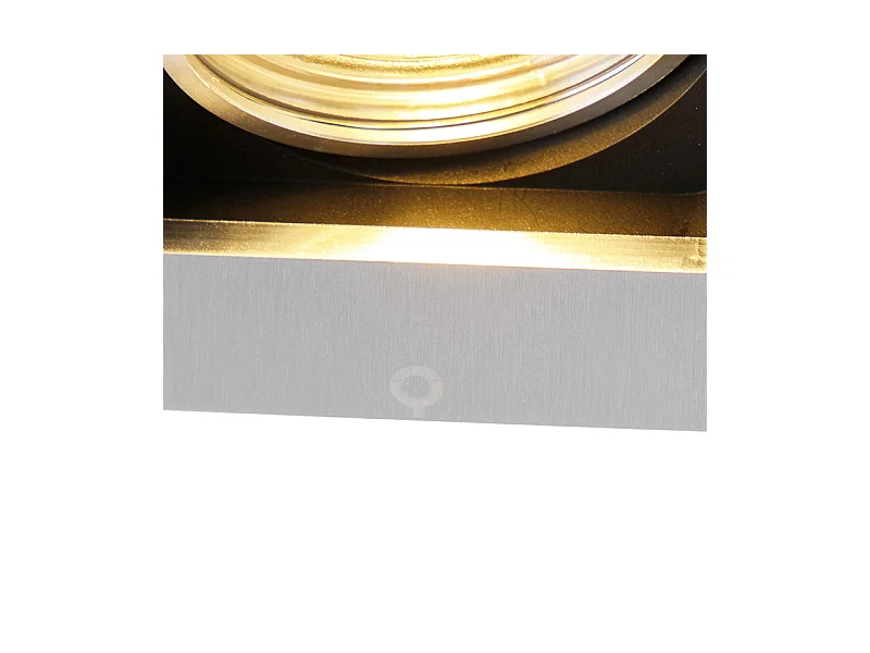 Spot encastrable intelligent aluminium avec WiFi GU10 inclinable - Qure