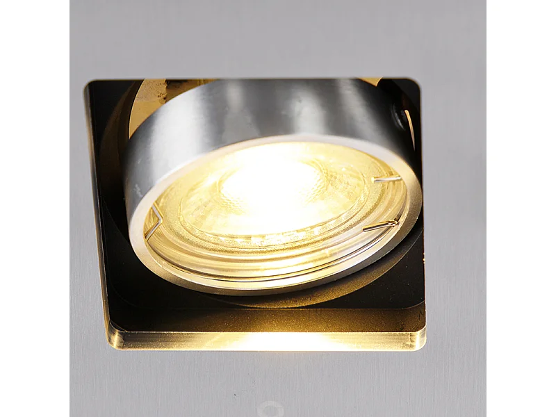 Spot encastrable intelligent aluminium avec WiFi GU10 inclinable - Qure