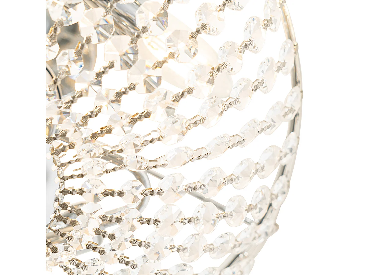 Plafonnier classique en acier avec cristal 3 lumières - Mondrian