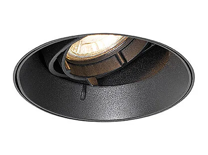 Spot encastré moderne noir GU10 rond sans bordure - Oneon