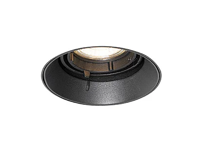 Spot encastré moderne noir GU10 rond sans bordure - Oneon