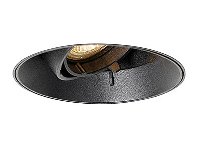 Spot encastré moderne noir GU10 rond sans bordure - Oneon
