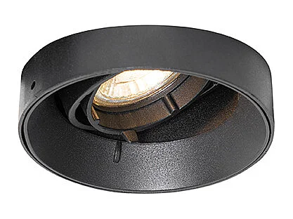 Spot encastré moderne noir GU10 rond sans bordure - Oneon