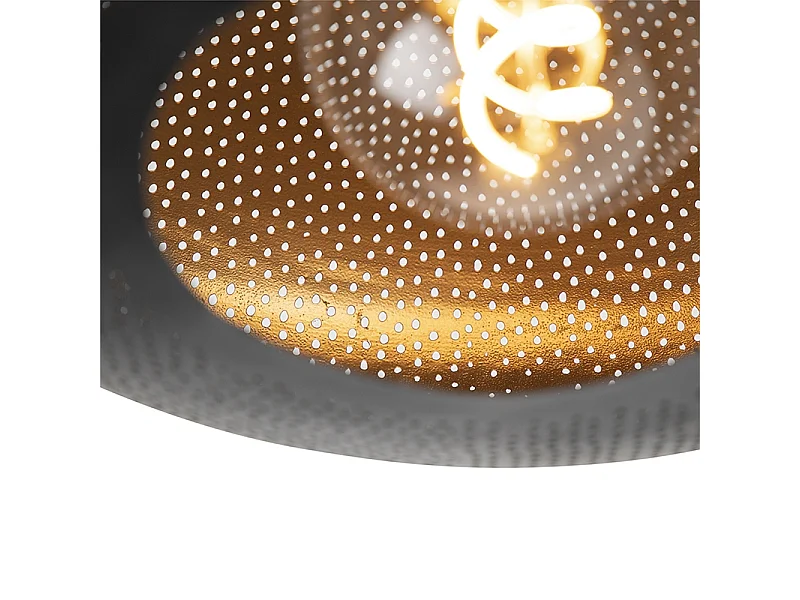 Plafonnier oriental noir avec or 40 cm - Radiance