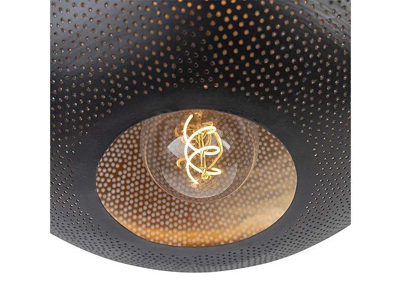 Plafonnier oriental noir avec or 40 cm - Radiance