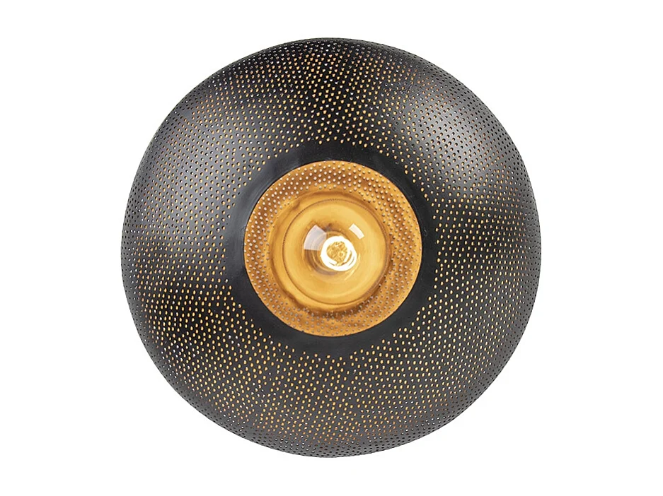 Plafonnier oriental noir et or 40 cm - Radiance