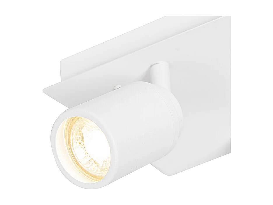 Spot de salle de bain moderne carré blanc 2 lumières IP44 - Ducha