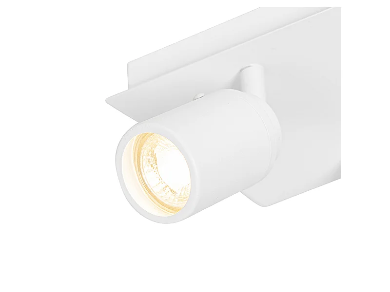 Spot de salle de bain moderne blanc carré 2 lumières IP44 - Ducha