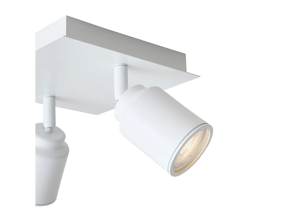 Spot de salle de bain moderne blanc carré 2 lumières IP44 - Ducha