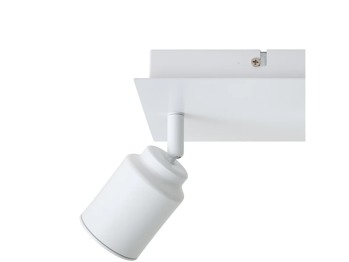 Spot de salle de bain moderne blanc carré 2 lumières IP44 - Ducha