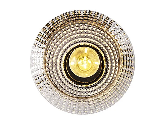 Plafonnier Art Déco noir avec verre fumé - Sphère