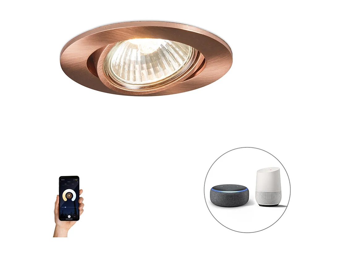 Spot encastrable intelligent cuivré inclinable avec Wifi GU10 - Cisco