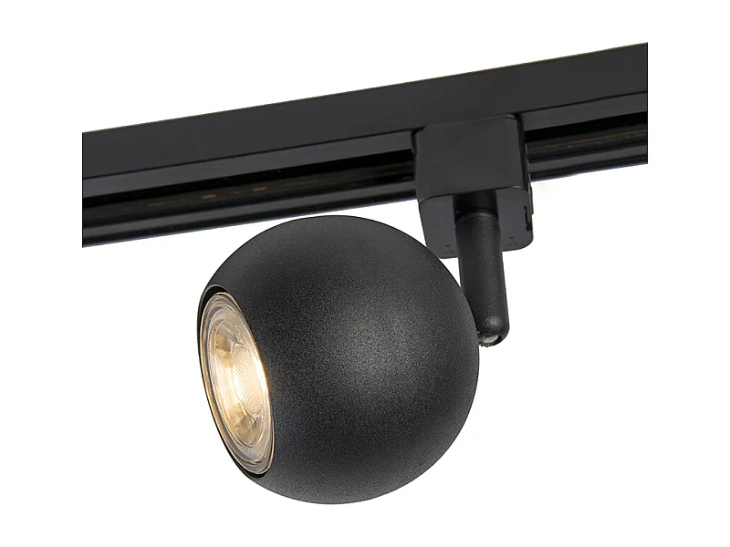 Spot sur rail noir monophasé - Gissi
