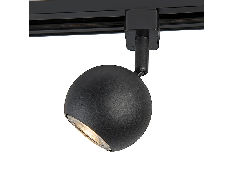 Spot sur rail noir monophasé - Gissi