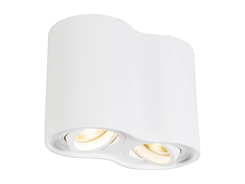 Spot moderne blanc inclinable - Rondoo Duo