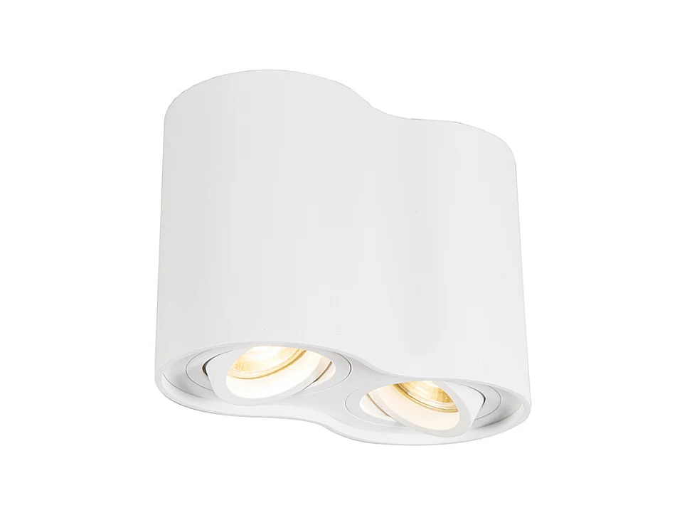 Spot moderne blanc inclinable - Rondoo Duo