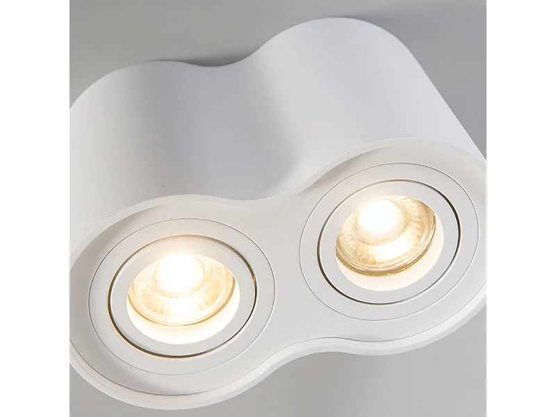 Spot moderne blanc orientable - Rondoo Duo