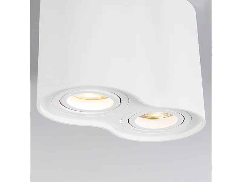 Spot moderne blanc orientable - Rondoo Duo