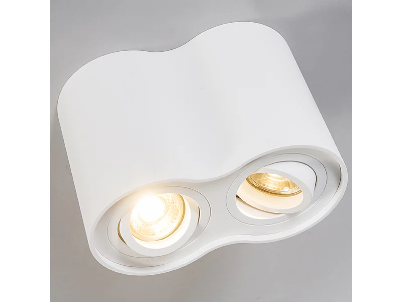 Spot moderne blanc orientable - Rondoo Duo