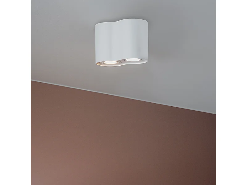 Spot moderne blanc orientable - Rondoo Duo