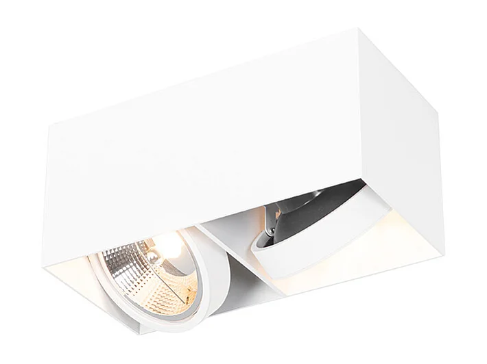 Spot design avec AR111 rectangulaire 2 lumières - Box