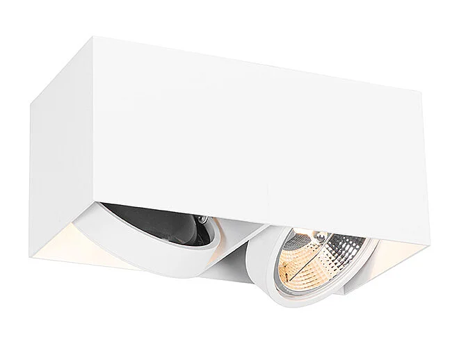 Spot design avec AR111 rectangulaire 2 lumières - Box
