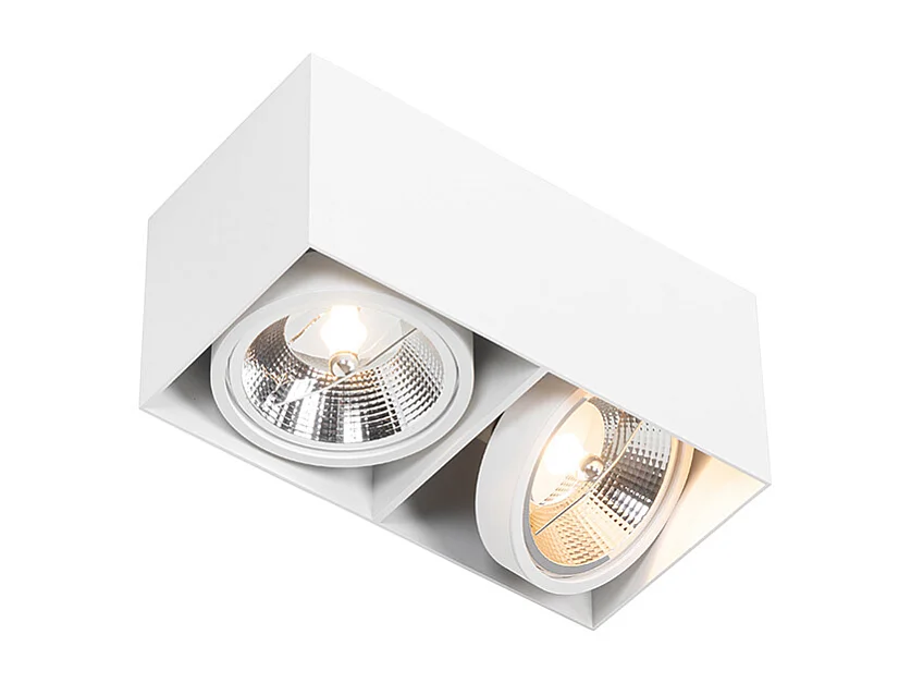Spot design avec AR111 rectangulaire 2 lumières - Box