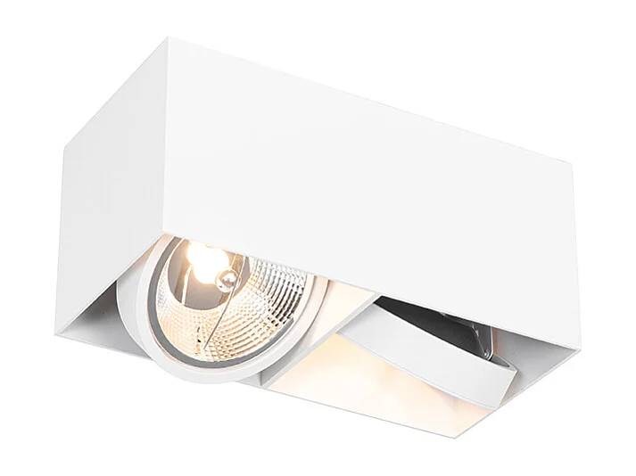 Spot design avec AR111 rectangulaire 2 lumières - Box
