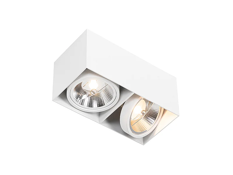 Spot design avec AR111 rectangulaire 2 lumières - Box
