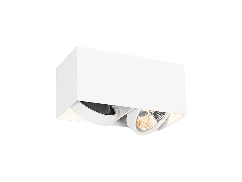 Spot design avec AR111 rectangulaire 2 lumières - Box