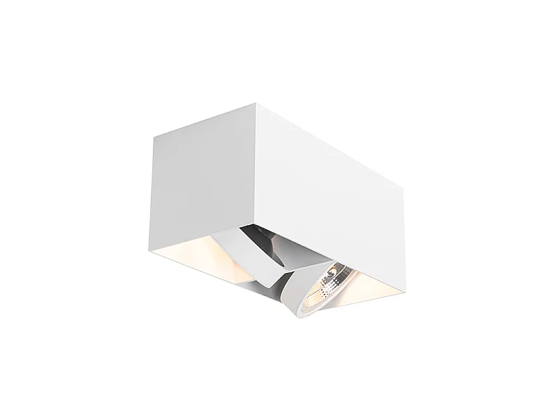 Spot design avec AR111 rectangulaire 2 lumières - Box