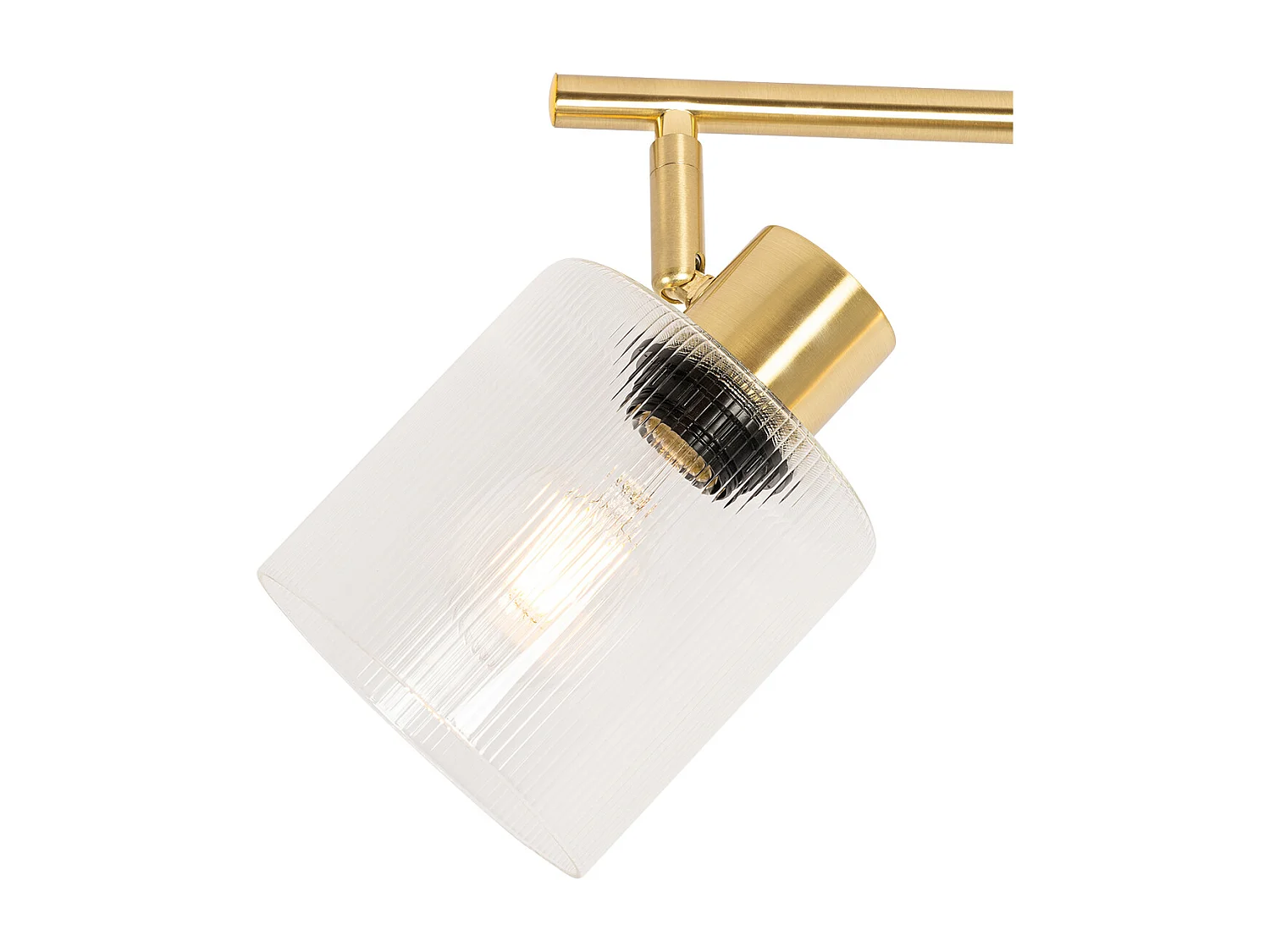 Spot de plafond doré avec verre 3 lumières orientable - Laura