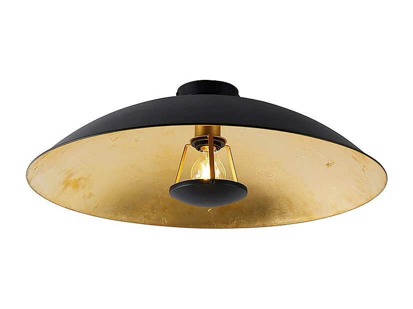 Plafonnier vintage noir avec or 60 cm - Emilienne Novo