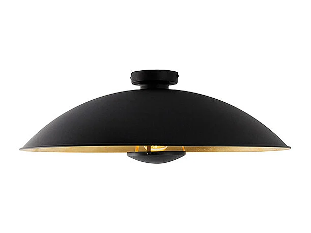 Plafonnier vintage noir avec or 60 cm - Emilienne