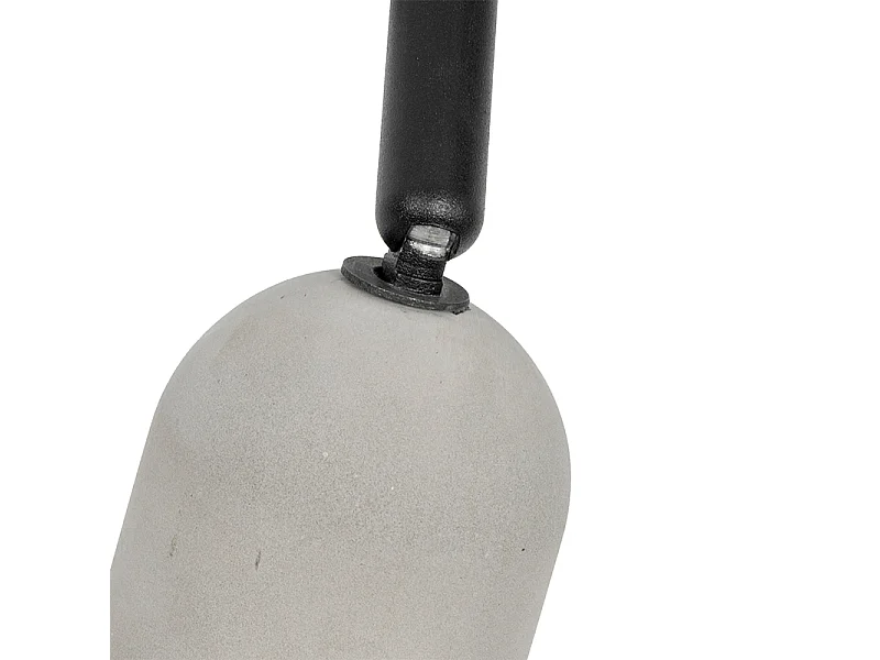 Spot industriel noir avec béton 2 lumières - Pedra