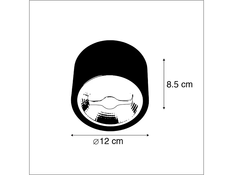 Spot de plafond moderne noir AR111 avec LED - Expert