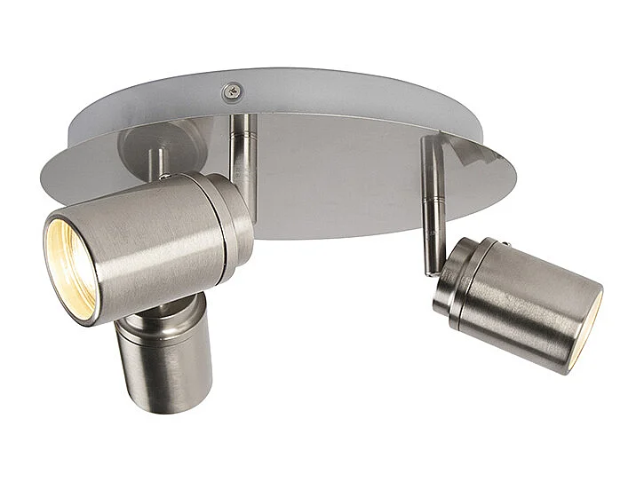 Spot de salle de bain moderne en acier 3 lumières IP44 - Ducha