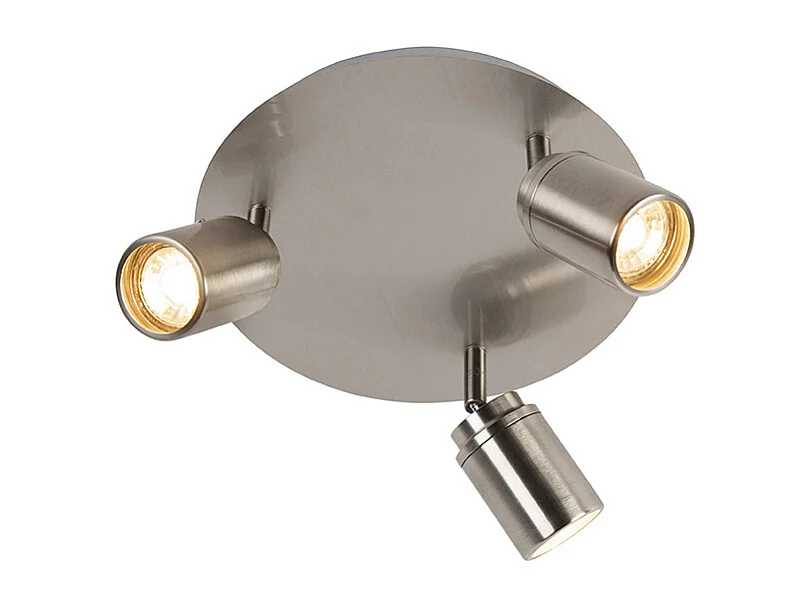 Spot de salle de bain moderne en acier 3 lumières IP44 - Ducha