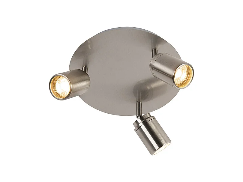 Spot de salle de bain moderne en acier 3 lumières IP44 - Ducha