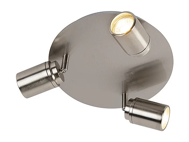 Spot de salle de bain moderne en acier 3 lumières IP44 - Ducha